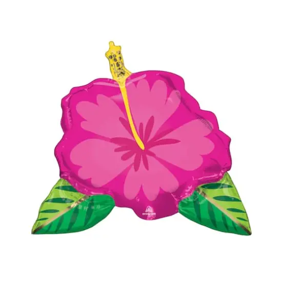 SuperShape&reg; 27" Tropical Hibiscus Foil Balloon {1}