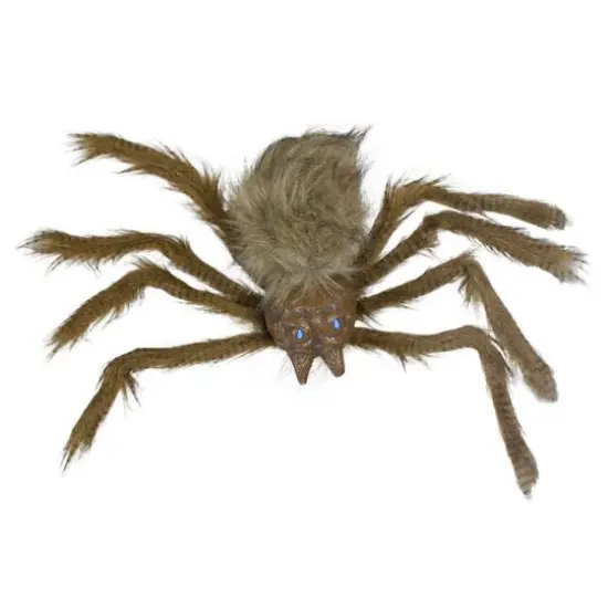 24" Brown Spider with LED Eyes Halloween Decoration {1}
