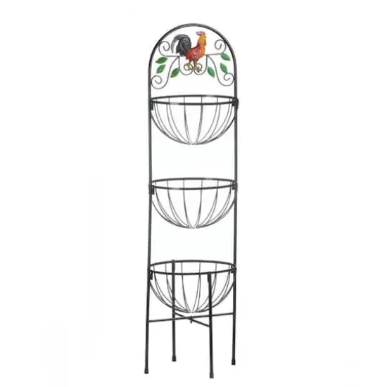 3.5ft. Rooster 3-Tier Kitchen Basket {1}