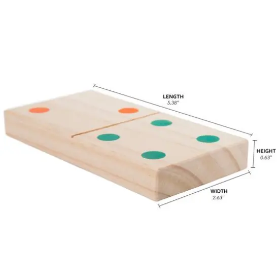 Toy Time Giant Wooden Dominoes Set {6}