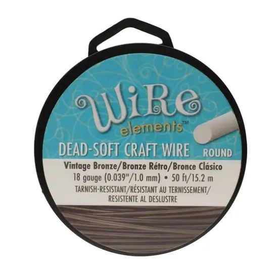 The Beadsmith® Wire Elements™ 18 Gauge Tarnish Resistant Soft Temper Wire, 50ft. Vintage Bronze {5}