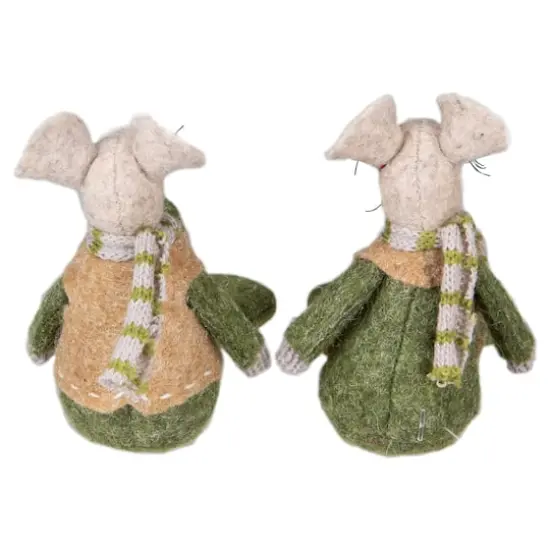 7.5" Boy & Girl Mice Christmas Ornaments Set {5}
