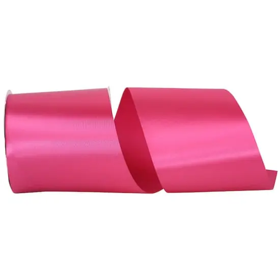 JAM Paper 4" x 50yd. Satin Allure Single Face Ribbon Azalea {1}