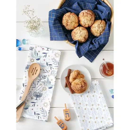 DII&reg; Assorted Hanukkah Blessings Dishtowel Set {8}
