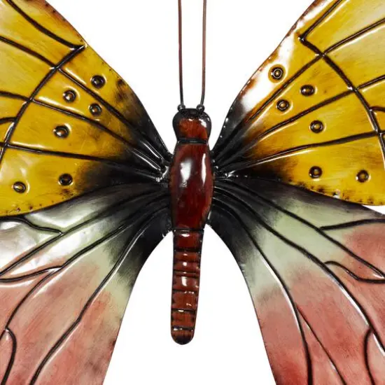 Red Metal Eclectic Wall Decor, 36" x 27" {5}