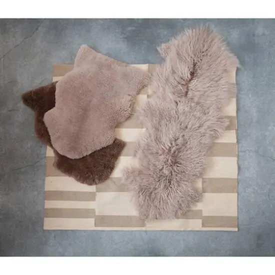 Hello Honey&reg; 3ft. Nude Color Shorn Sheepskin Rug {5}