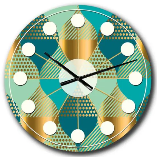 Designart 'Luxury Retro Drops Ii Mid-Century Modern Wall Clock {1}