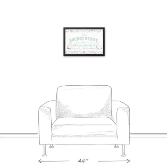 The Bouncy Bunny Bed & Breakfast Black Framed Canvas {5}