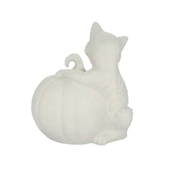7.5" DIY Ceramic LED Pumpkin & Cat D&eacute;cor by Make Market&reg; {8}