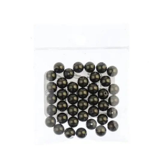 Preciosa Maxima 6mm Glass Nacre Pearls, 40ct. Dark Green {3}