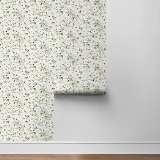 Surface Style Whispery Floral Peel & Stick Wallpaper Celadon {3}