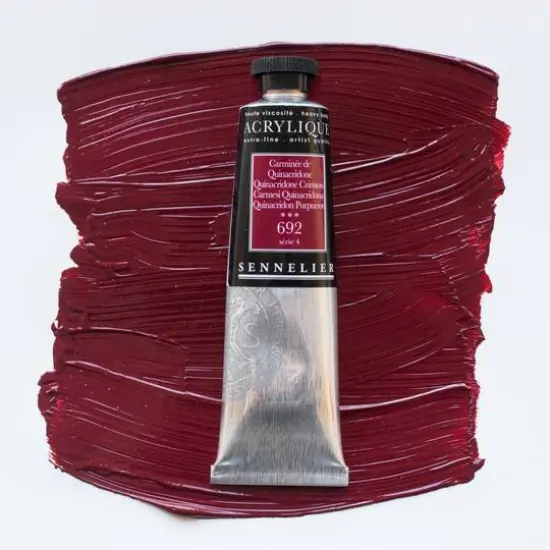 Sennelier Extra Fine Artists' Acrylic Paint, 60mL 692 Quinacridone Crimson {4}