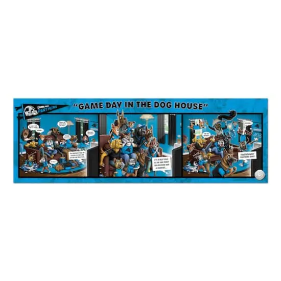 NFL Game Day in the Dog House 1,000 Piece Puzzle Carolina Panthers {4}