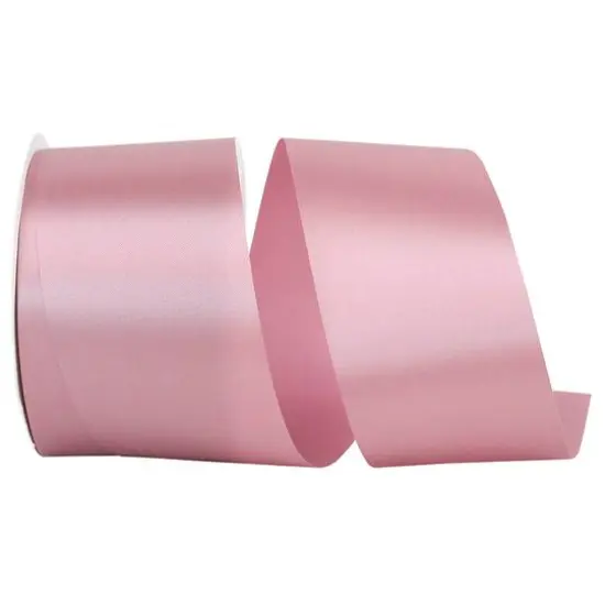 JAM Paper 2.5" x 50yd. Single Face Satin Allure Ribbon Rose Water {1}