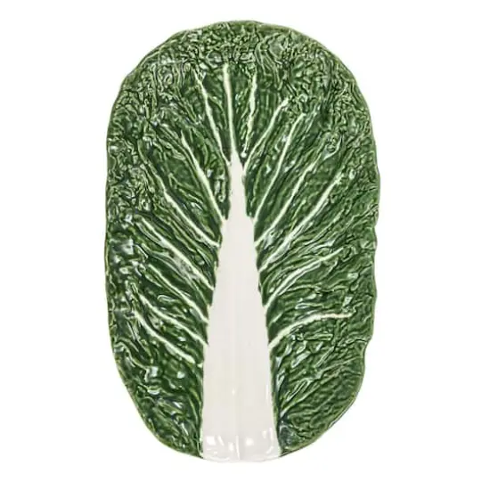Hello Honey&reg; 13.5" Green Cabbage Ceramic Serving Plates, 6ct. {5}