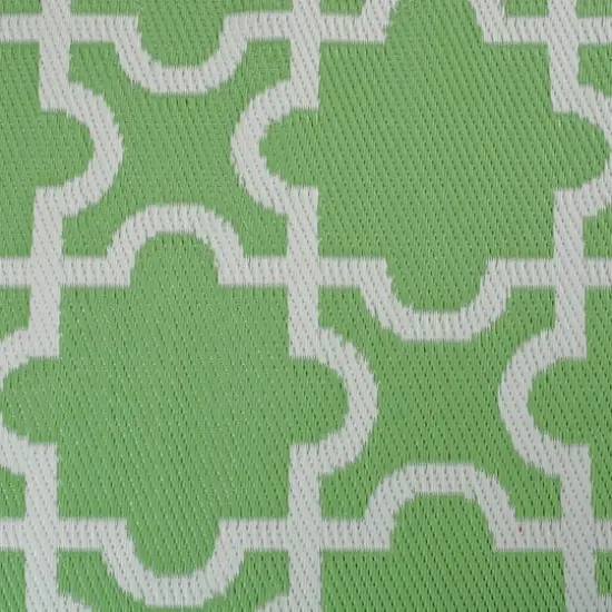 DII&reg; Bright Green Lattice Outdoor Rug, 4ft. x 6ft. {4}