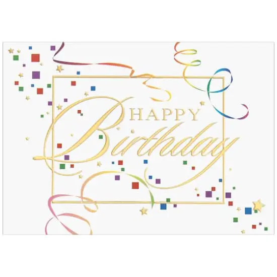JAM Paper 5.625" x 7.875" Happy Birthday Squares Birthday Cards & Envelopes, 25ct. {1}