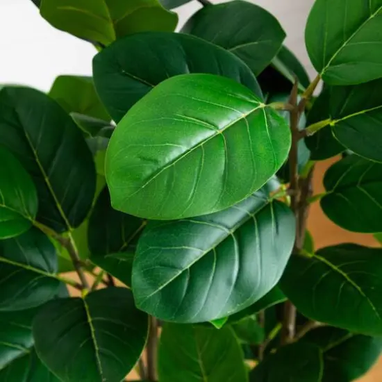 4ft. Artificial Audrey Ficus Tree in Rustic Decorative Planter {4}