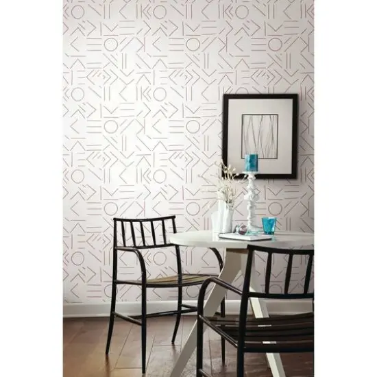 RoomMates Down The Line Peel & Stick Wallpaper Clay and White {6}