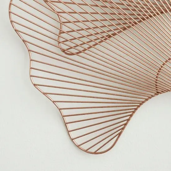 Copper Metal Glam Floral Wall Decoration {3}