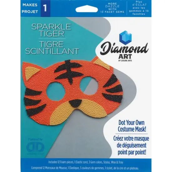 Diamond Art Tiger Costume Foam Mask Kit {1}