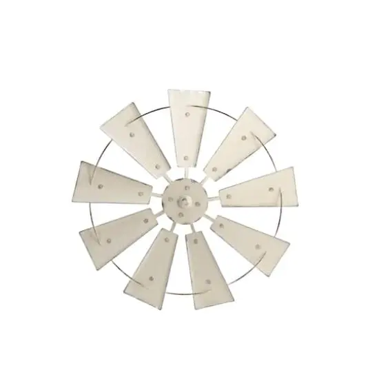 Glitzhome&reg; 22" Beige Metal Wind Spinner Wall D&eacute;cor {1}