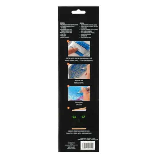 8" x 10" Black Cat Glow-in-the-Dark Diamond Art Kit with Magnetic Frame by Make Market&reg; {5}