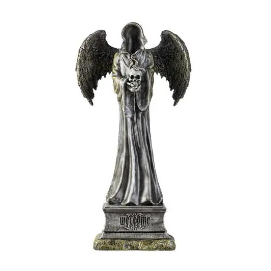 Glitzhome&reg; 24"H Lighted Halloween Grim Reaper Resin Porch Decor {8}