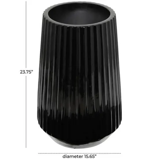 24" Black Modern Vase {6}