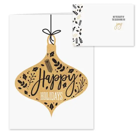 Hortense B. Hewitt Co. Black and Faux Gold Holiday Cards {8}