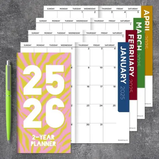 TF Publishing 2025-2026 Small Sassy Zebra Monthly Pocket Planner {4}