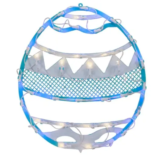 17" LED Blue Easter Egg Spring Window Silhouette Decoration {3}