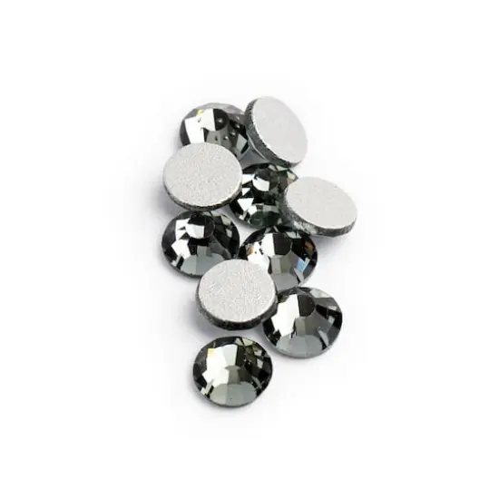 John Bead Crystal Lane SS30 Glass Round Flatback Rhinestones, 288ct. Black Diamond {1}