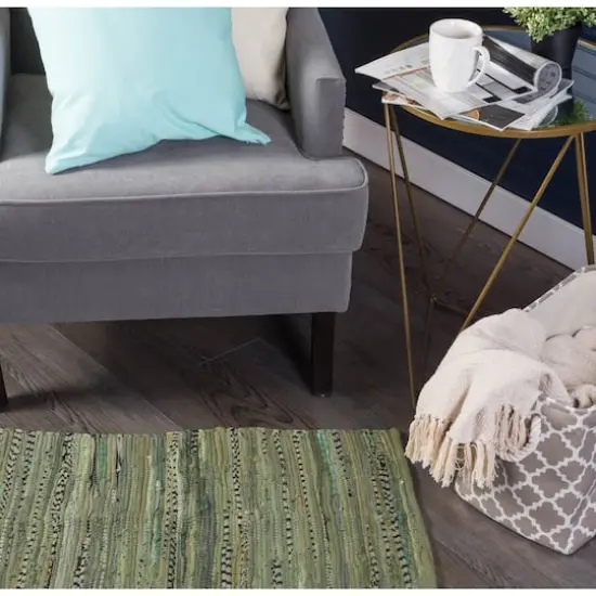 DII&reg; Multi Olive Green Rag Rug, 20" x 31.5" {5}