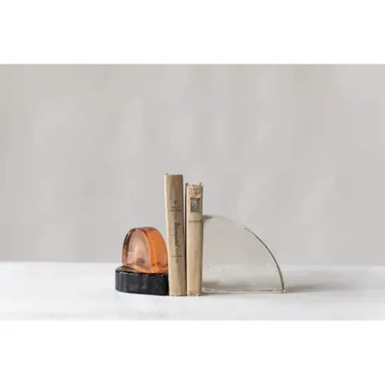 Hello Honey&reg; 5.5" Geometric Glass Block Bookend {3}
