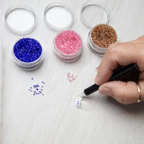 1.2mm Glass Micro Rhinestones by Bead Landing&trade;, 0.7oz. Blue {6}