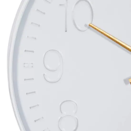 White Contemporary Cottage Metal Wall Clock {4}