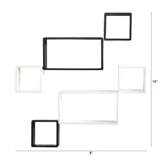 15" Modern Wall Art D&eacute;cor Floating Shelves (Set of 6) {3}