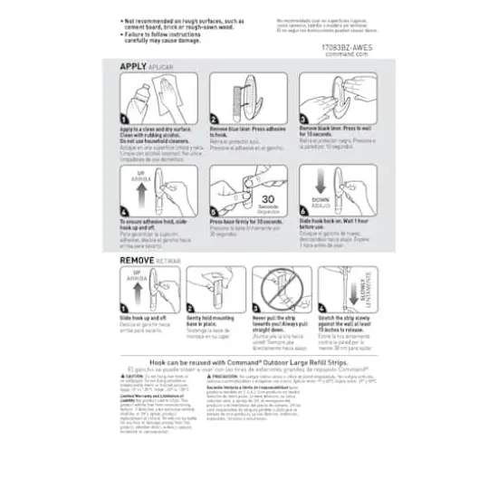 3M Command&trade; Outdoor Designer Hook with Foam Strips {14}