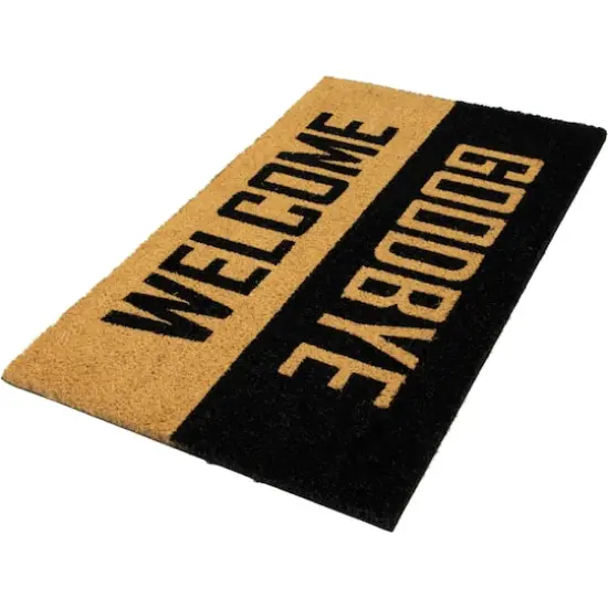 Natural Welcome Goodbye Doormat {4}