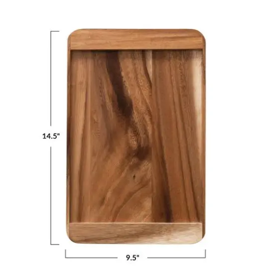 Hello Honey® 14.5" Wide Natural Suar Wood Serving Platter & Tray {5}