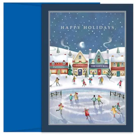 JAM Paper 5" x 7" Holiday Village Cards & Matching Envelopes Set, 18ct. {1}