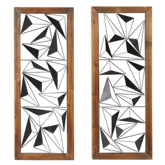 Black & White Geometric Metal Wall Art Set, 2ct. {1}