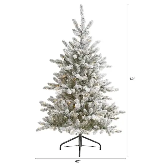 5ft. Pre-Lit West Virginia Spruce Artificial Christmas Tree, Clear LED Lights {6}