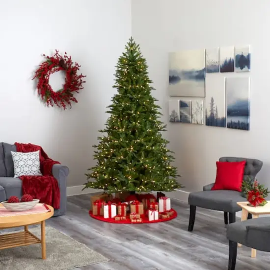 7.5ft. Pre-Lit Cambridge Fir Artificial Christmas Tree, Clear LED Lights {3}