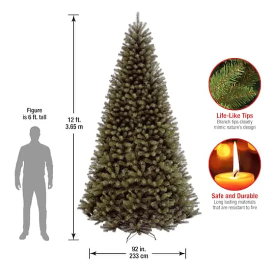 12 ft. Unlit North Valley Spruce Full Artificial Christmas Tree {5}