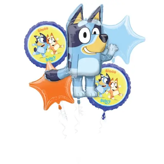 Bluey 5-Piece Foil Balloon Bouquet {1}