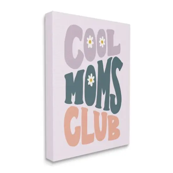 Stupell Industries Cool Moms Club Floral Phrase Canvas Wall Art {4}