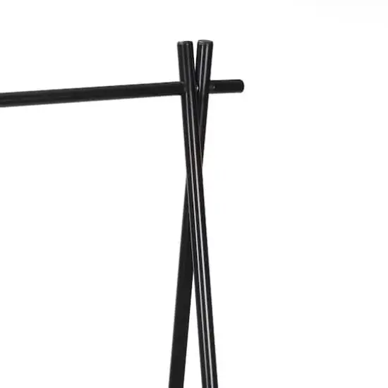 Organize It All Black Garment Rack with Shelf {8}