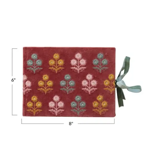 Hello Honey&reg; 8" x 6" Embroidered Cotton Velvet Journal {4}